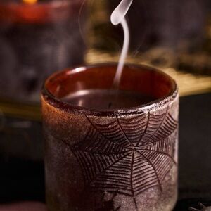 Anthropologie Frosted Spider Web Candle